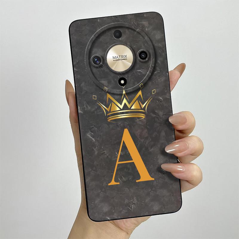 Чехол для Honor X9b Honor X9A Honor Magic 6 Lite Magic 5 Lite Чехол для телефона Королевские Буквы Полностью Матовый Противоударный Мягкий Защитный Чехол