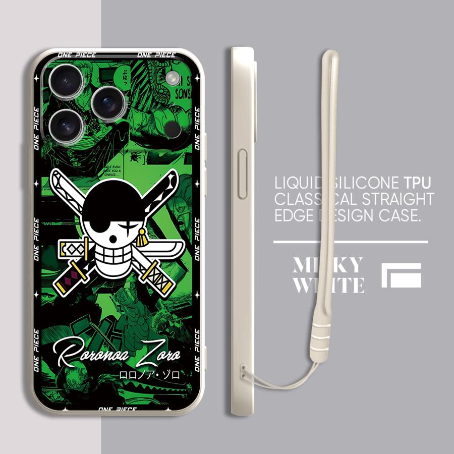 Чехол-бампер One Piece Красный Зеленый Крутой для Apple iPhone 17 Pro Max 15 Air 13 Mini 7 8 11 XS XR 12 Plus 16