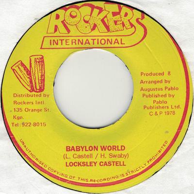 7-дюймовая пластинка LACKSLEY CASTELL Babylon World NONE Rockers Interna Jamaica Reggae Ska Dub Б/у