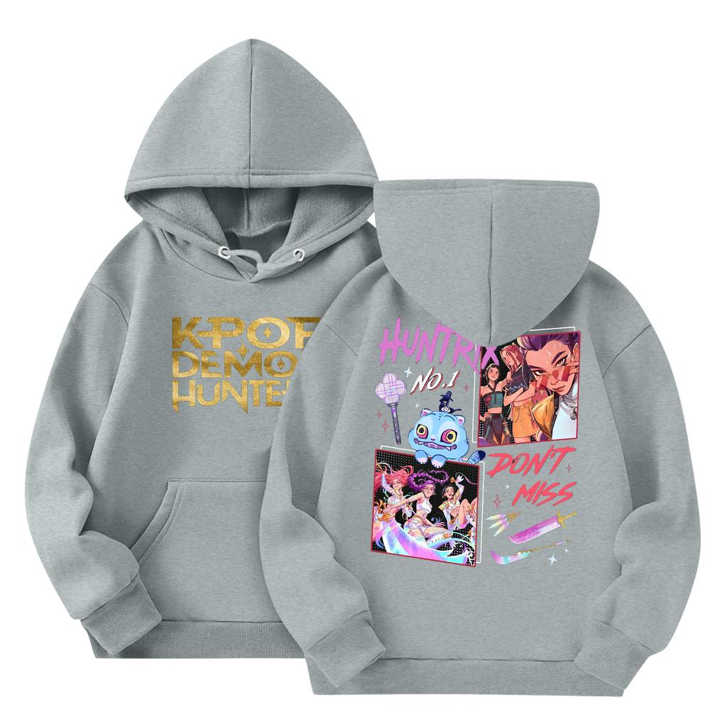 Детская мода Легкий пуловер с длинным рукавом с карманами Толстовка с принтом