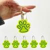 10PCS Cute Cat Paw Reflective Keychain Night Safety Kids Pet Double-sided Reflective Backpack Accessories Pendant