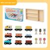 Fun Wooden Magnetic Small Train Signpost Building Block Children Puzzle Set For Toddlers