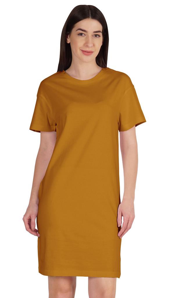Inkmeso Женское однотонное платье-сдвиг с коротким рукавом, обычного кроя, футболка из хлопкового джерси