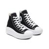 Converse All Star Move Cloud Thick Sole High Top Canvas Shoes Women's Black