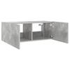Vidaxl Ścienna Szafka Tv Z Led, Szarość Betonu, 80X35X31 Cm