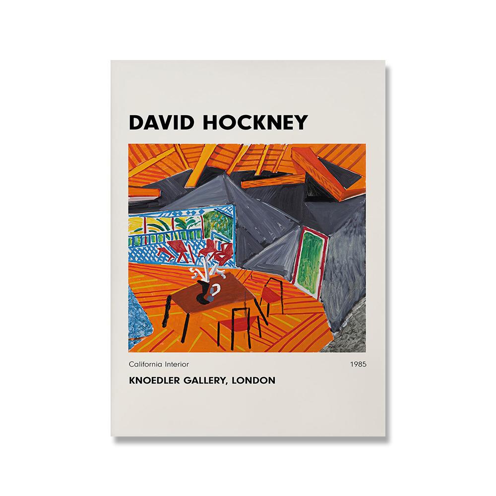 David Hockney Art Prints Exhibition Vintage Canvas Poster Abstract Artwork Painting Wall Pictures for Living Room Wall Art Decor