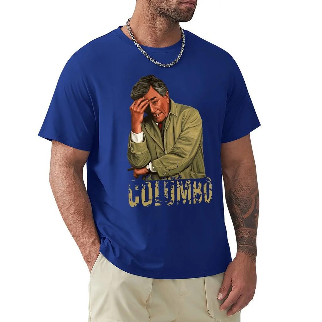 Футболка Columbo Retro Peter Falk Футболка Harajuku с коротким рукавом Футболка с графикой из 100% хлопка