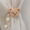 2Pcs Ins Cartoon Bear Curtain 3D Bear Curtain Tieback Window Curtain Buckles  Curtain Decor