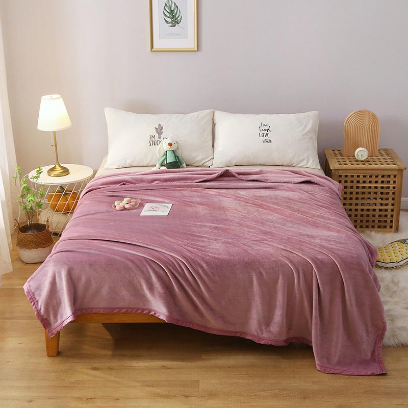 Coral Fleece Flannel Blanket - Winter Gift, Cozy Nap Blanket for Kids & Office