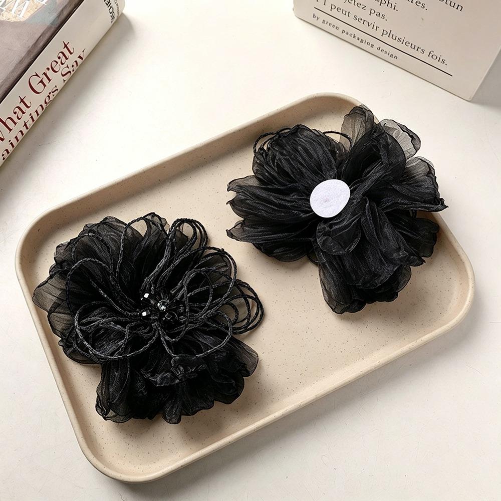 Organza Fabric Fabric Flower Corsage Beaded Flower Flower Applique Flower Patch Formal Wear