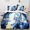 3D Game Genshin Impact Bedding Set Kamisato Ayaka Bed Linen Girls Boys Teens Single Double Twin Queen King Size Men Duvet Cover