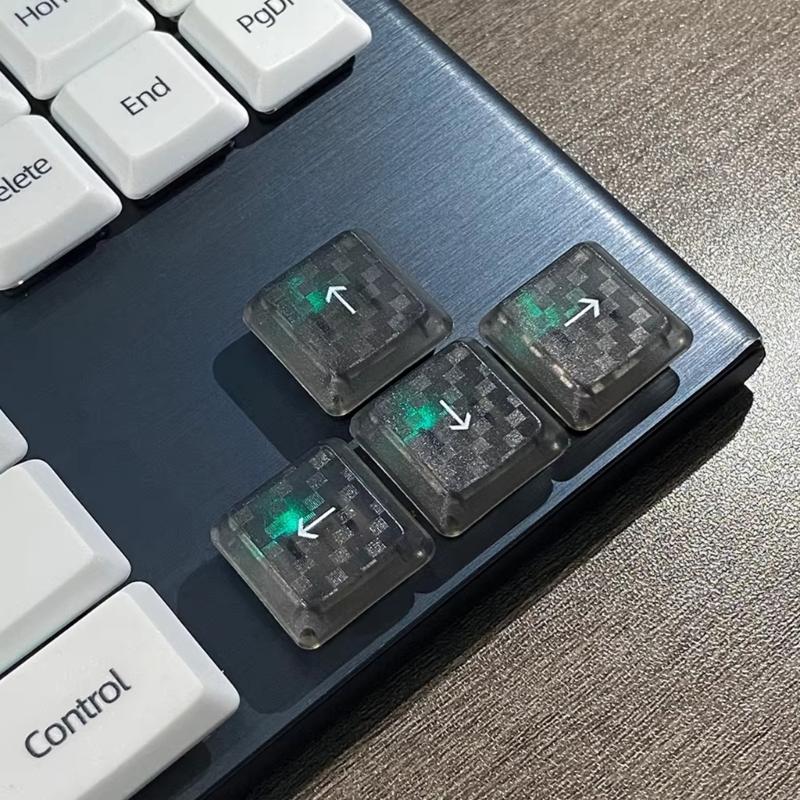 DIY Customs Keyboard Keys 17Pcs Keycap Carbon Fiber Texture Nonslip Cover for G915/G813/G815/G913 TKL