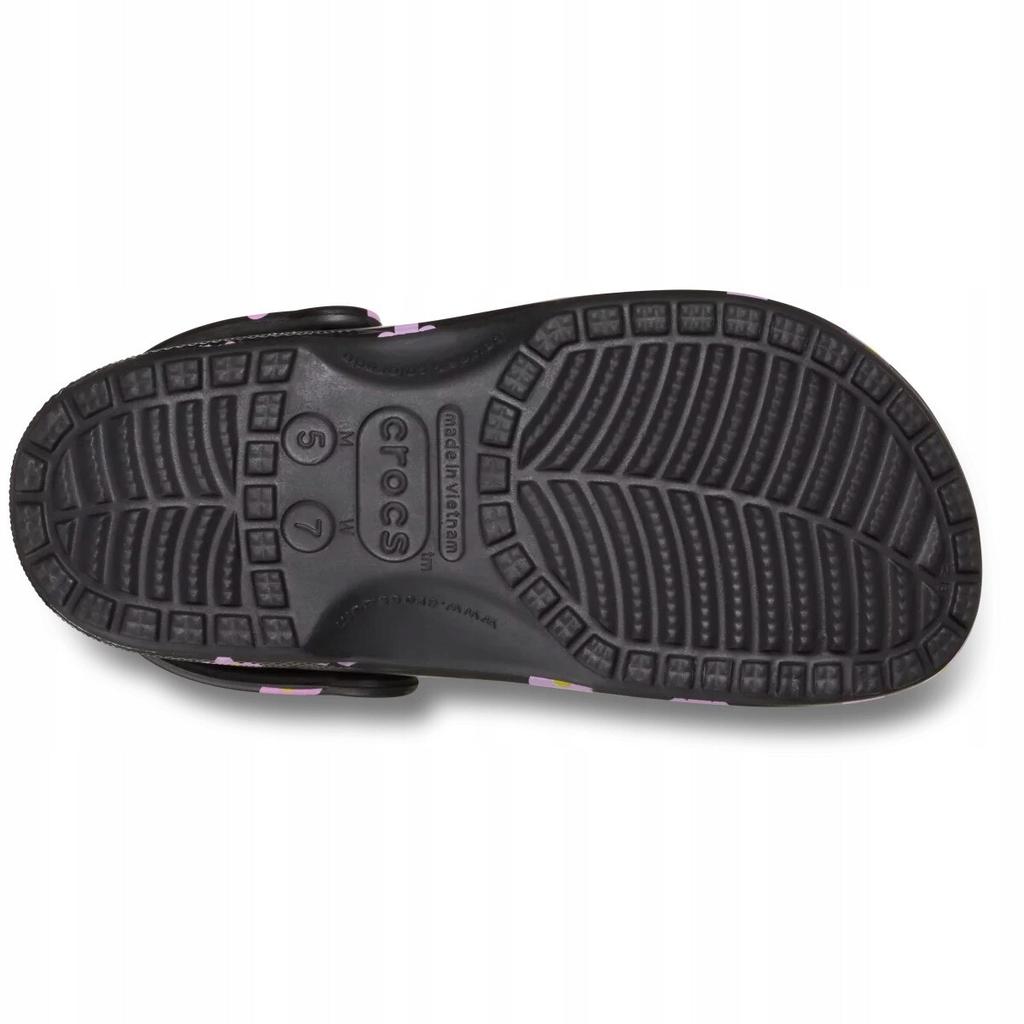 Crocs Classic Flower Clog Women 212677 Black 38-39 EU Comfort Lightweight Non-Slip Shoes