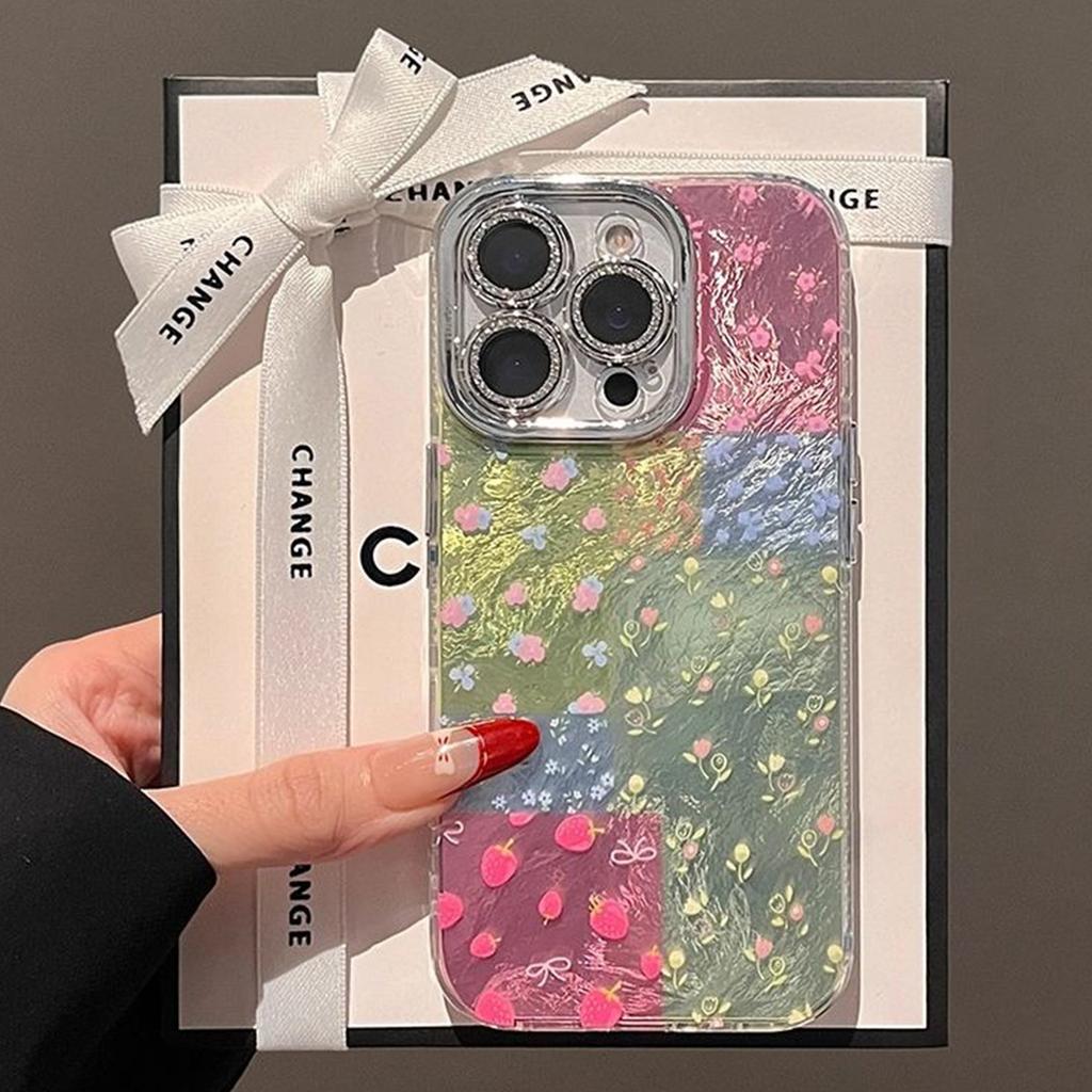 Fine Hole Glacier Pattern Mobile Phone Case Internet Celebrity Goddess Frosted All-inclusive Couple Cooling Frosted Translucent Simple Style