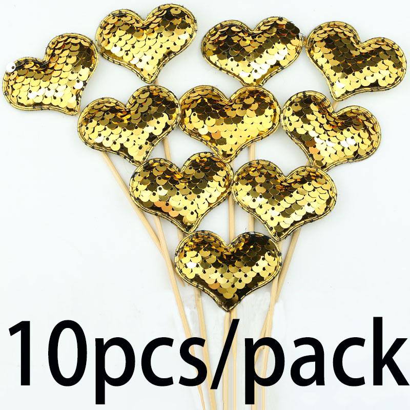 (10 Pcs/pack)4.8x13cm Love Sparkle Signature Storyboard Decoration Wedding Cake Handmade DIY