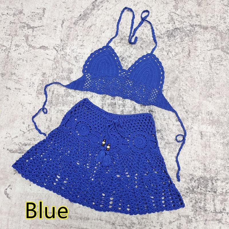 Handmade Crochet Bikini and Beach Dress Set (2/3-piece)
