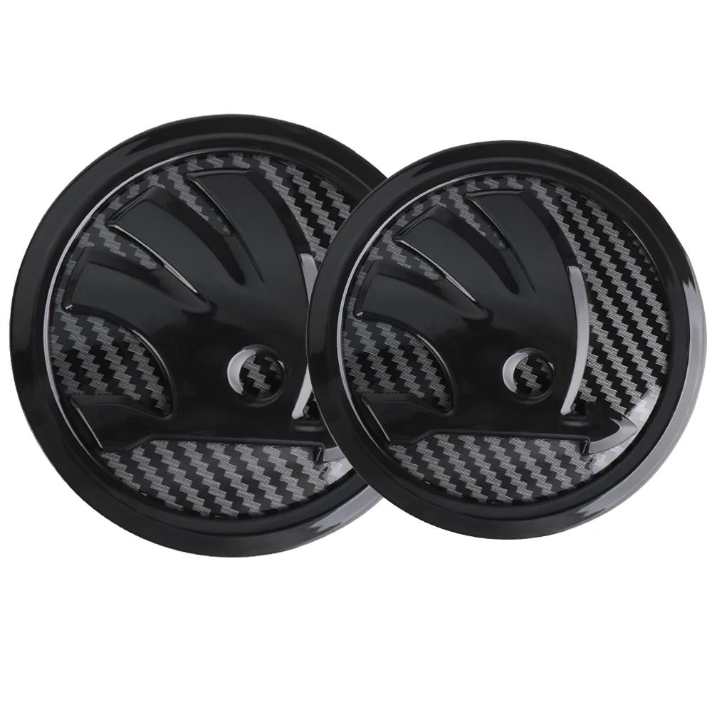 Car Sticker 2pcs 80/90/100mm Car Front Hood Badge Rear Trunk Emblem Sticker for Skoda Rapid Fabia Octavia 2 A7 Yeti Superb 3 A5 