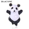 Cute Enamel Bamboo Panda Animal Brooch for Kids Rhinestone New Fashion Shirt Dress Backpack Jewelry Pins