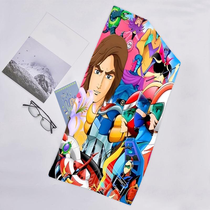 1pc UFO Robot Grendizer2 Beach Towel, Beach and Seaside Swimming Pool Equipment, Fashion Pattern, Rectangular, Travel Essentials