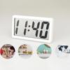 Mini Battery Powered Digital Desk Clock Time Date 12-Hour Display Table Clock Wall-Mounted Lcd Clock With Ag10 Battery