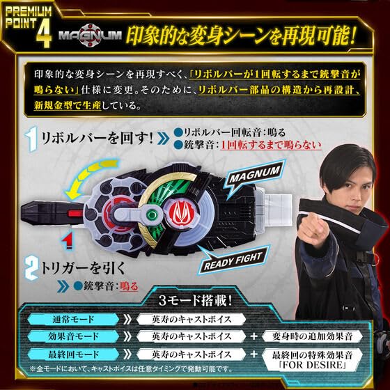 Kamen Rider Geets PREMIUM DX Memorial Magnum Boost Rays Buckle Set &