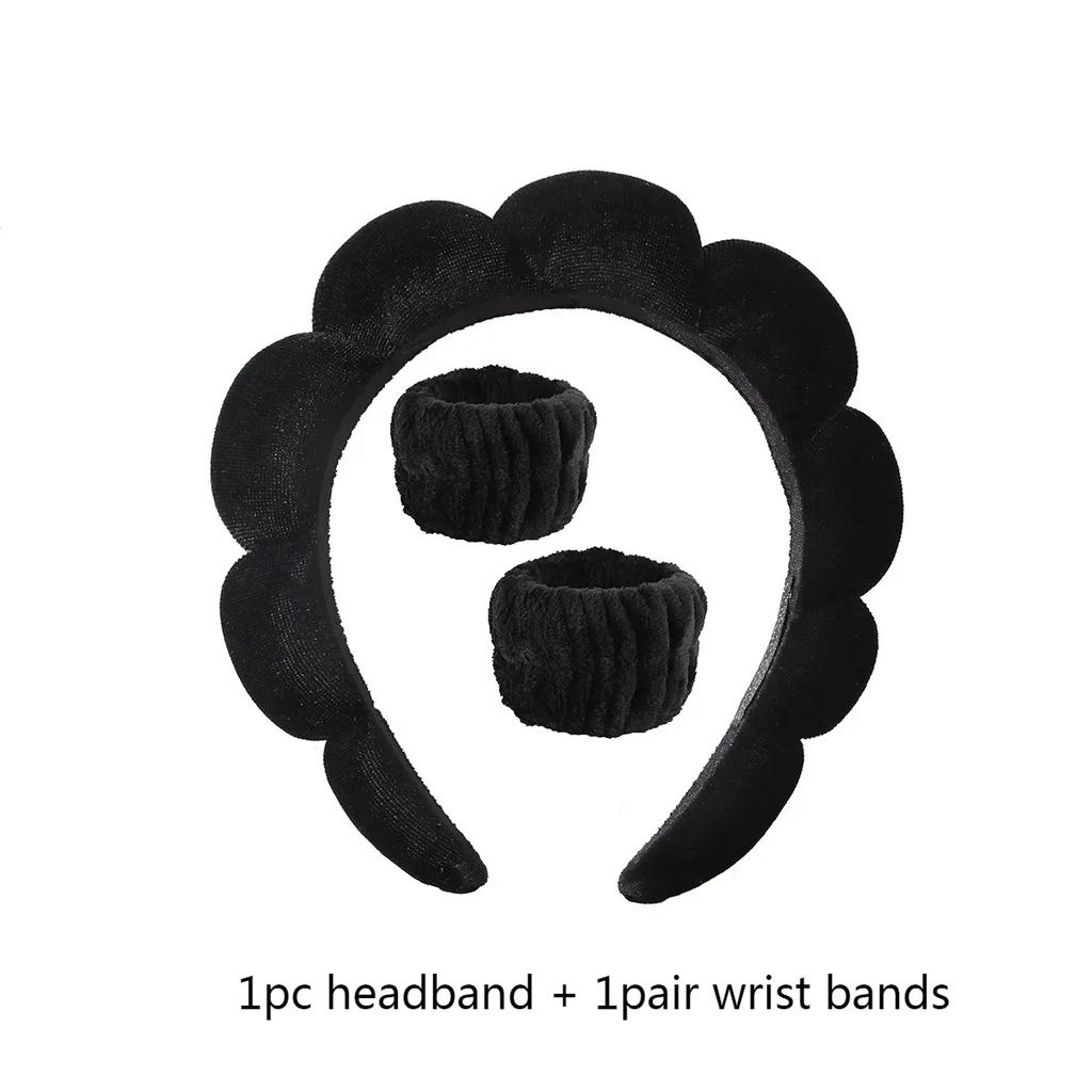 Бархатная повязка для волос с высоким верхом в виде губки и скрученных пончиков, высококачественная повязка для волос, аксессуары для волос, однотонная повязка для волос