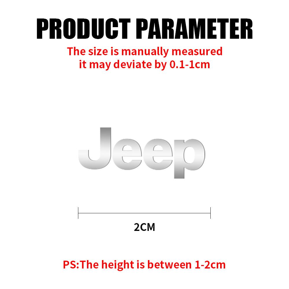 3D Metal Car Interior Decal for Jeep Wrangler WK Gladiator Pickup Cherokee Jk Renegade Rubicon Compass AKR1