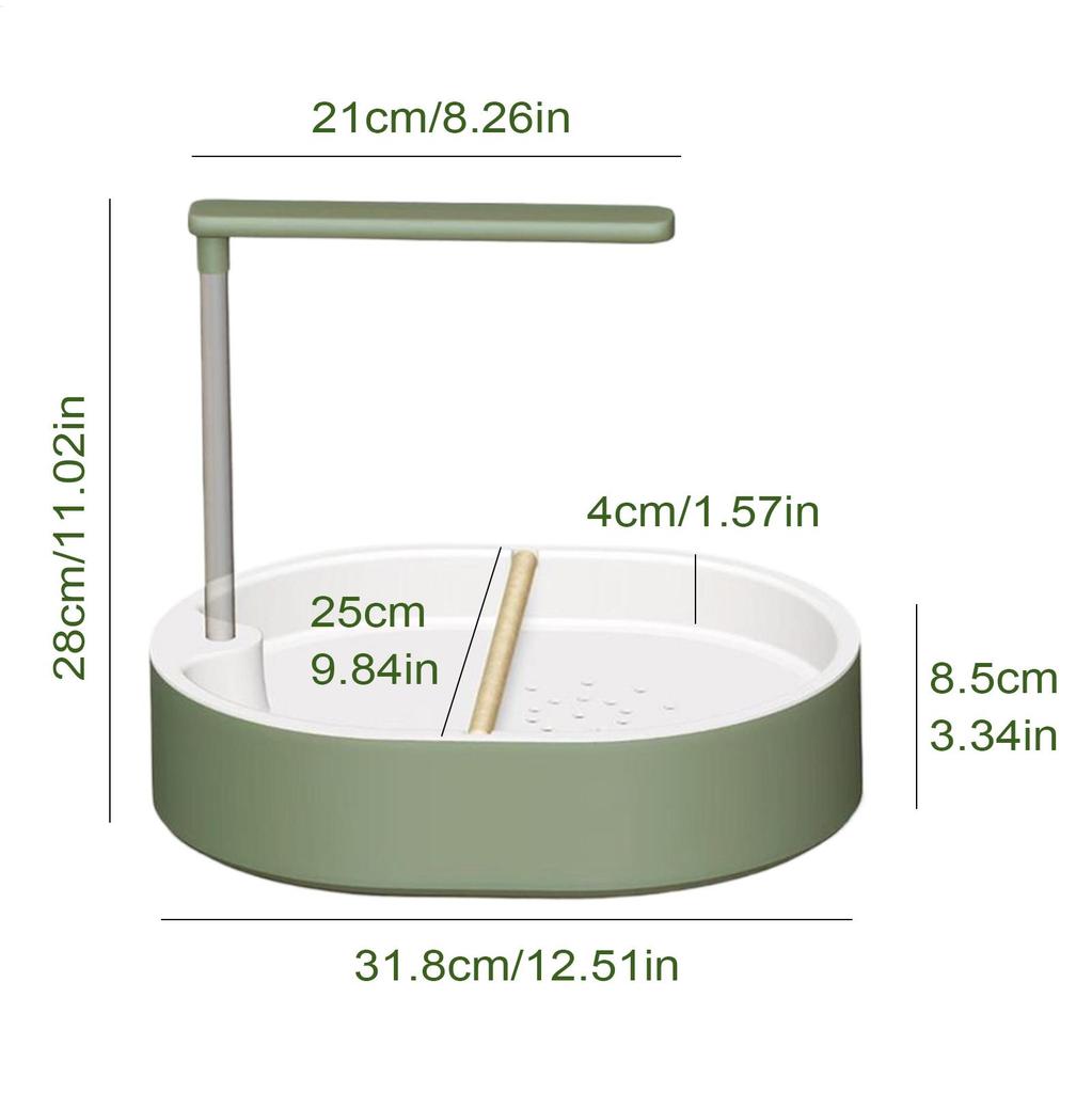 Parrot Bathtub Bird Automatic Bath Shower with Circulating Faucet Pond Fountain Water for Lovebird Cockatiel Finches Cockatoo