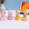 Adorable Animal Cartoon Phone Holder - Creative, Resin Stand, Cute Gift for Girls, Decorative and Functional Mobile Support