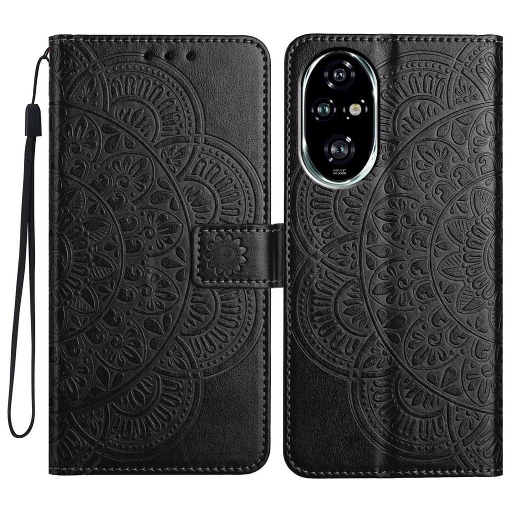 Кожаный чехол для Honor 200 Pro 5G с отделениями для карт, с узором мандалы, чехол-подставка для телефона