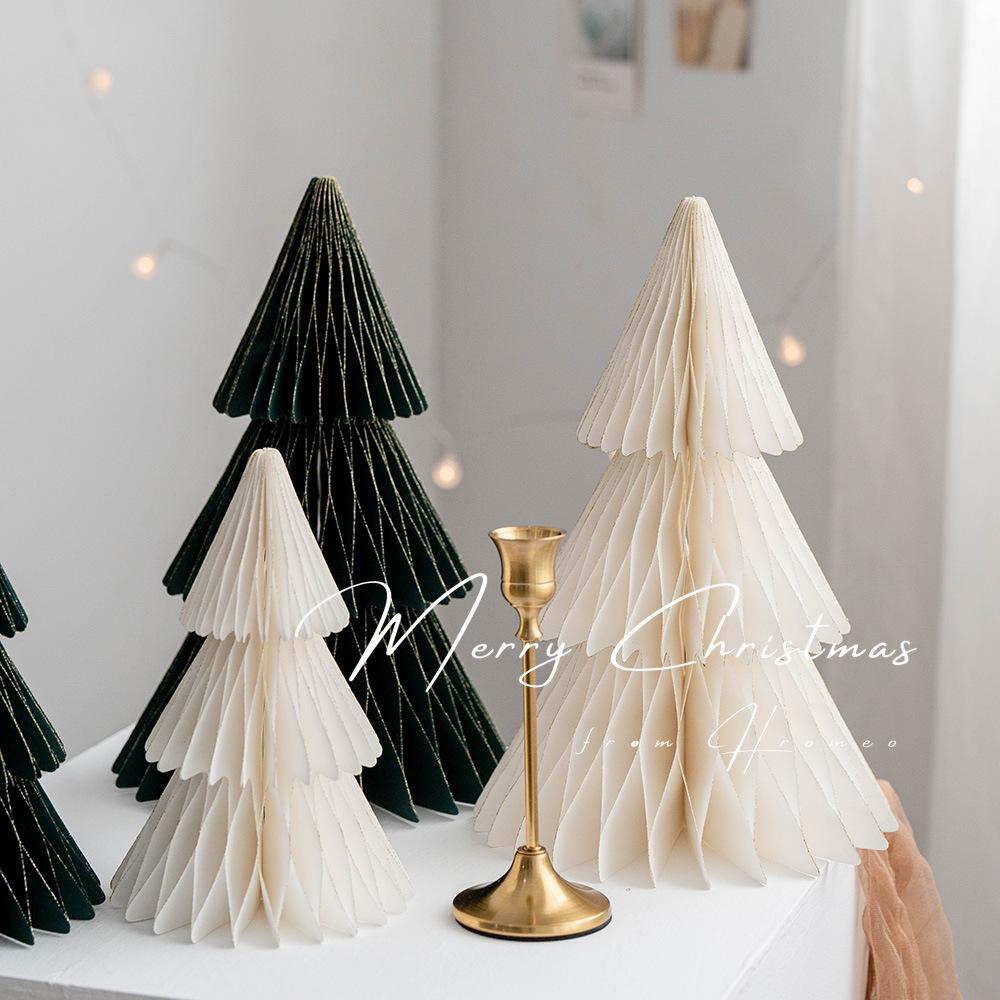2 штуки рождественского украшения оригами рождественская елка предметы интерьера настольный праздничная атмосфера декоративный реквизит