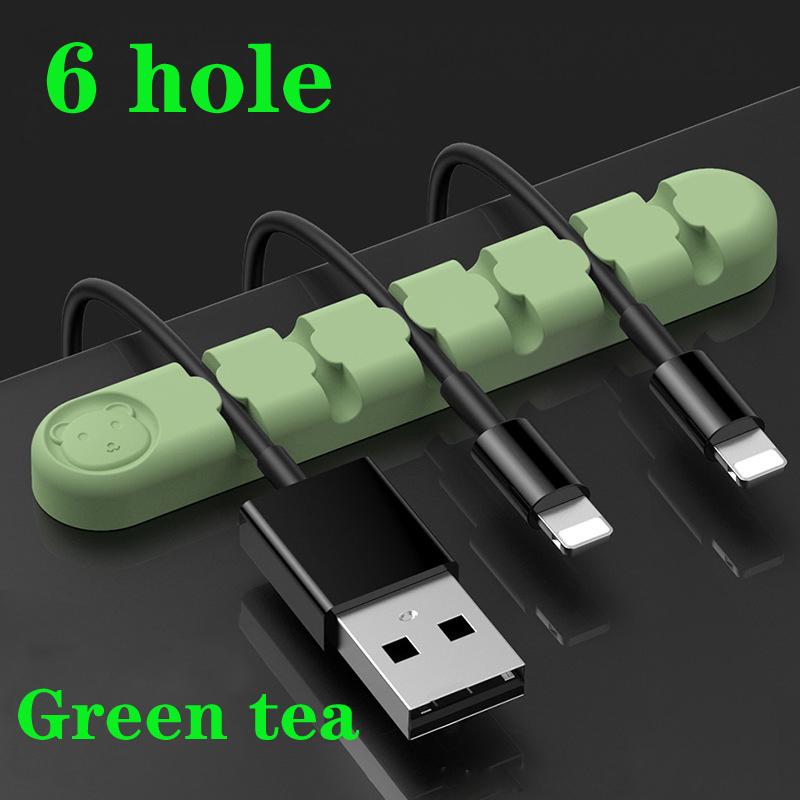 Силиконовый органайзер для USB-кабеля Устройство для намотки кабеля Настольные аккуратные зажимы для управления Держатель кабеля для мыши Органайзер для наушников