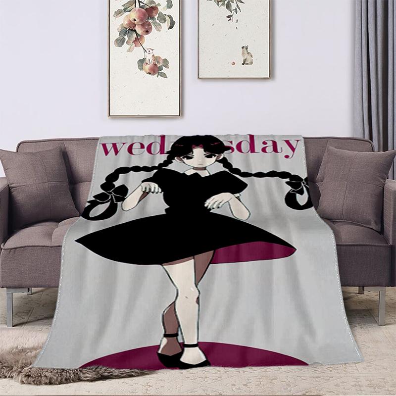 1PC Wednesday blanket, all-season lightweight home office outdoor nap multifunctional blanket, Christmas gifts