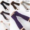 Fashion Elastic Soft Thick Warm Fingerless  Mittens Long Knitted Gloves Arm Warmers