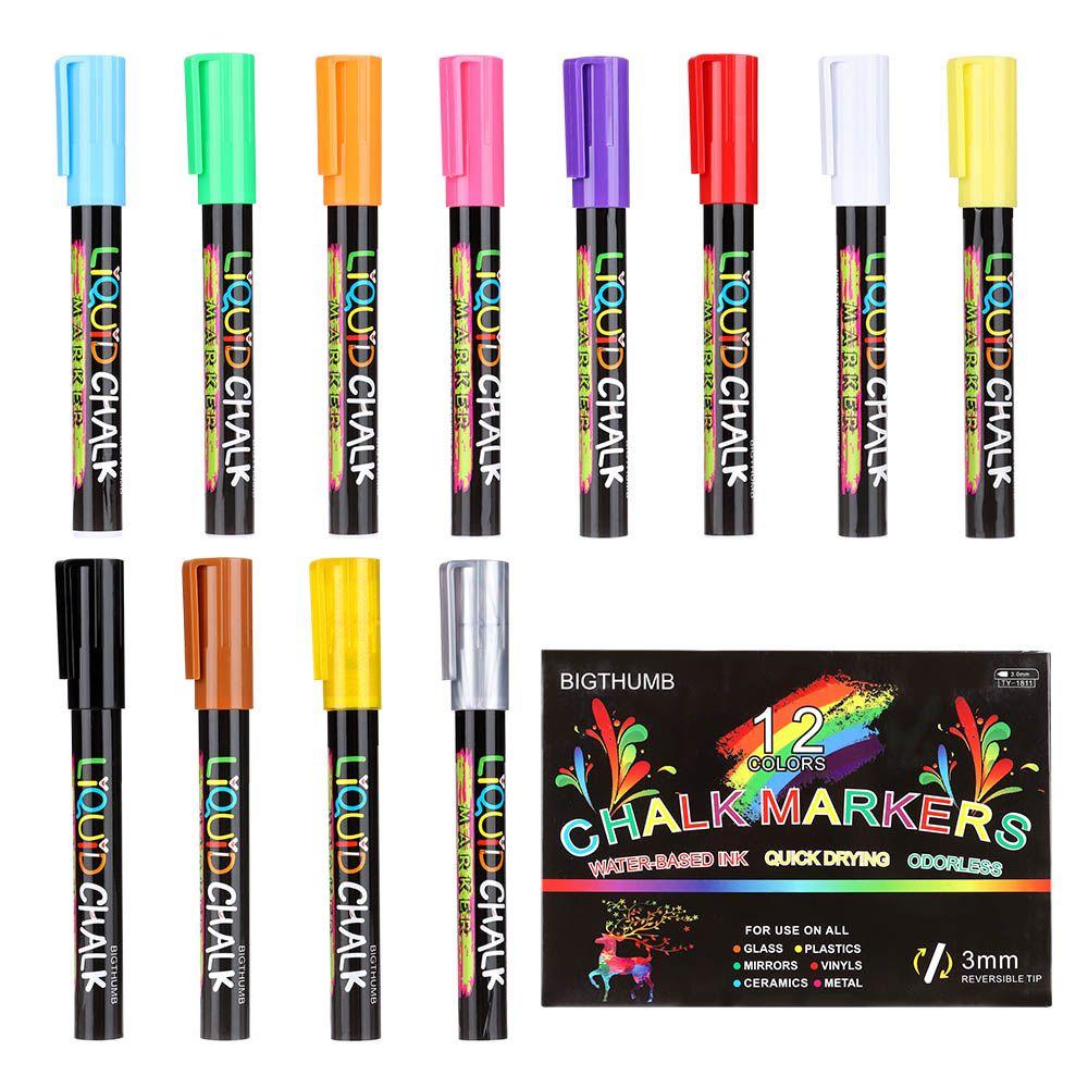 Erasable Writing Windows Glass Chalkboard Metal Plastics Pen Marker Liquid Chalk Chalk Marker