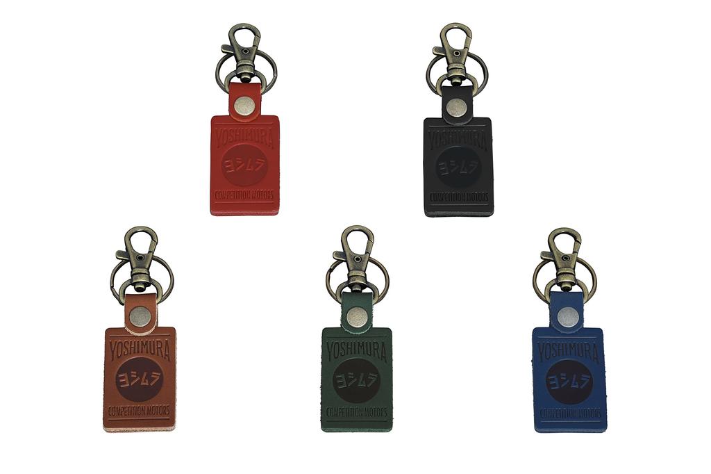 Yoshimura 903-223-5300 Key Chain, Leather Key Chain, Brown