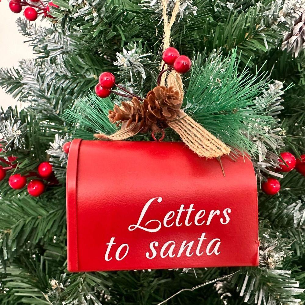 Tree Pendant DIY Letters Hanging Ornaments Christmas Mail Box Christmas Decoration Home Decoration