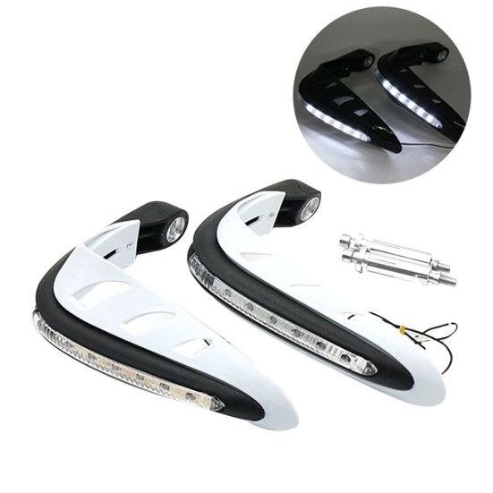 2 шт., защита для рук на руле мотоцикла со светодиодной подсветкой безопасности