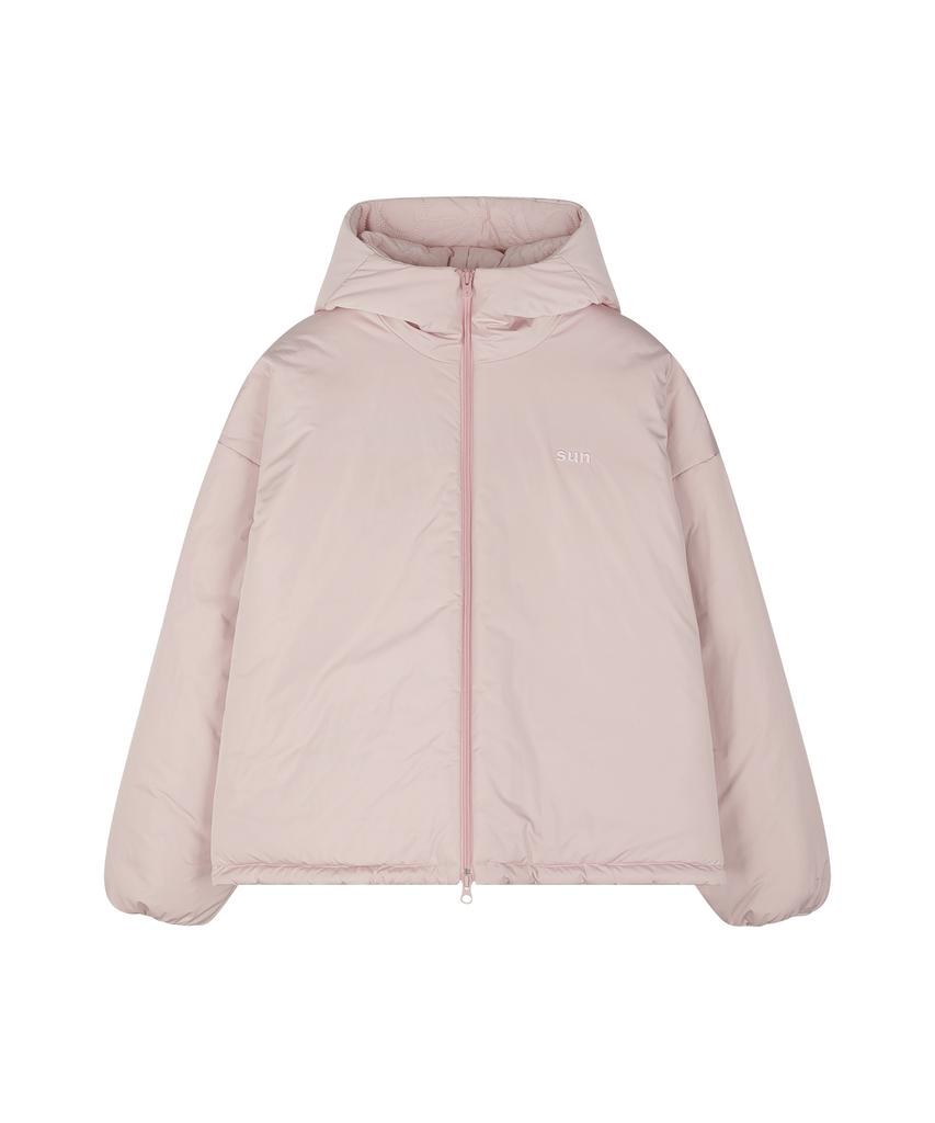 Sunday Fruit Market Cherry Reversible Puffer Pink
