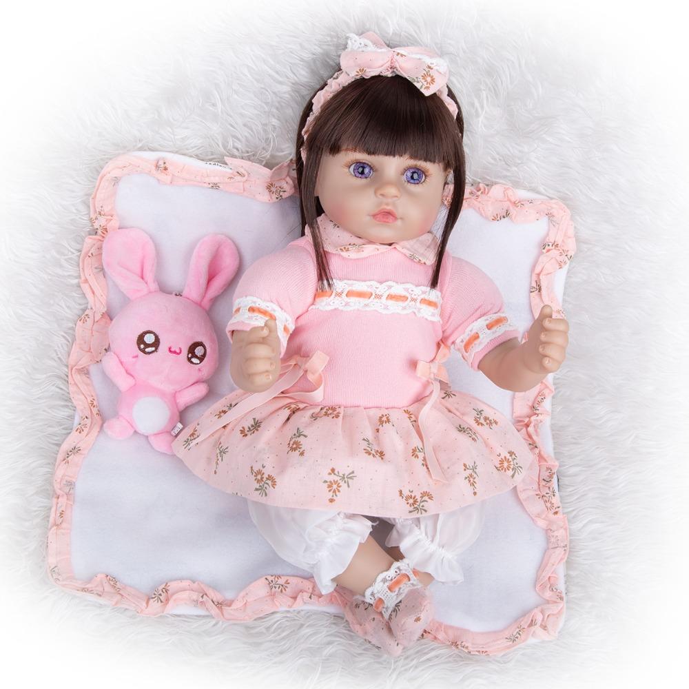 KEIUMI Lovely Doll Dress Suit For 17-18 Inch Reborn Baby Doll Clothing Strip Shirt Doll Suits Children Xmas Birthday Gifts