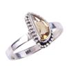 Natural Citrine Gemstone Handmade 925 Solid Sterling Silver Ring Size 9 p3J49