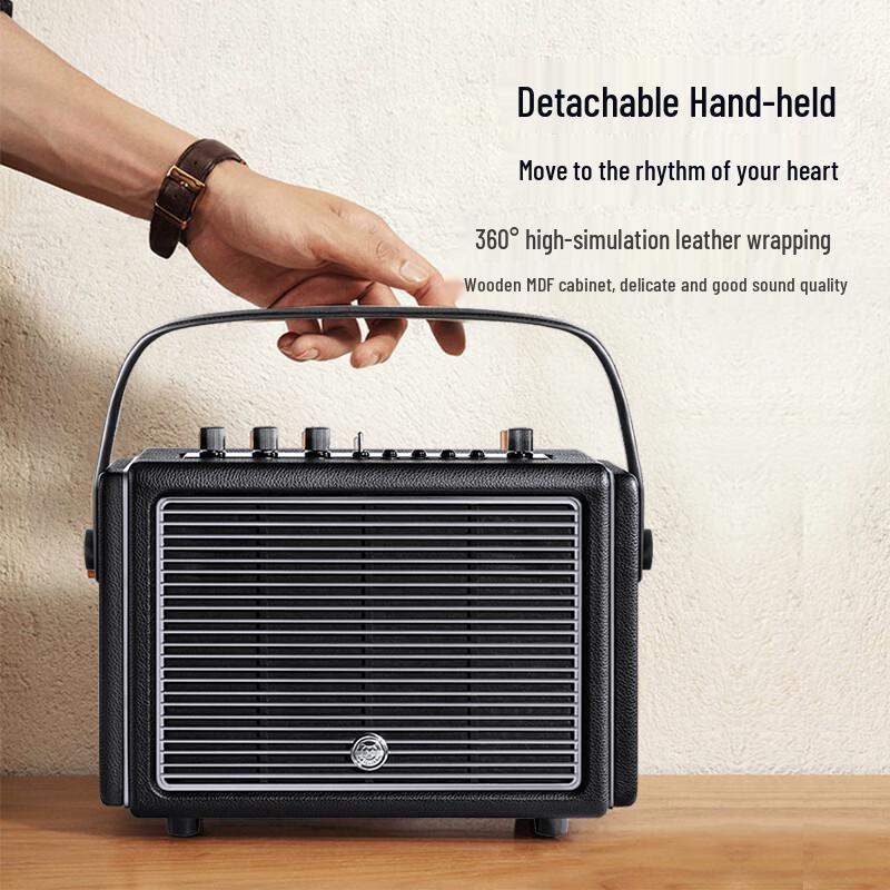 Портативная Bluetooth-колонка Elvis Radio MW-M4, штекер CN (адаптер в комплекте)