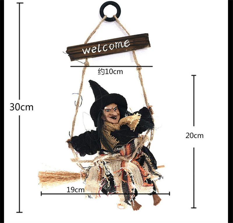 Хэллоуин подвесная кукла украшение призрак ведьма ужас страшный висящий призрак летающая ведьма кулон фестиваль бар украшение дома