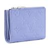 Louis Vuitton Lisa Wallet Blue Frost Monogram Embossed Empreinte Cowhide Leather Women Wallets M26518
