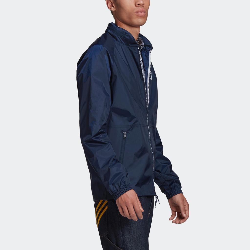 Adidas Ветровка X Human Made, университетская темно-синяя мужская верхняя одежда, синяя GM4256