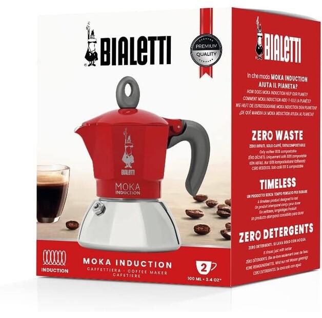 Coffee Maker Bialetti Moka 2 Cups Red (0006942)
