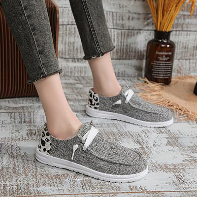 Обувь для женщин 2024 Лето Женские парусиновые туфли на плоской подошве Дышащие кроссовки Женские повседневные туфли без застежек Zapatos De Mujer