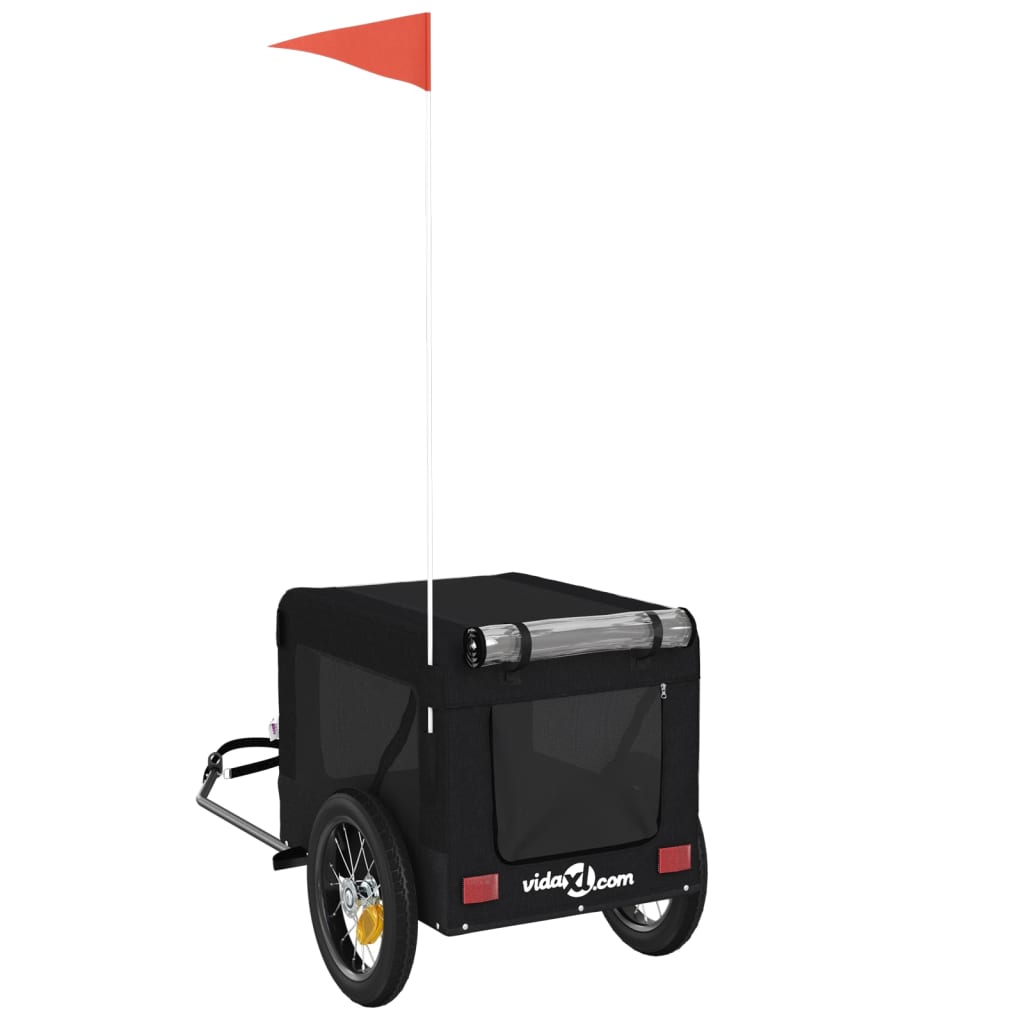 Bicycle Trailer for Dogs Black Oxford Fabric & Iron