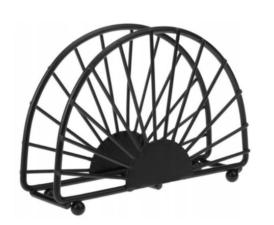 Etto black metal napkin holder