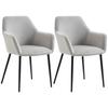 Dining Chair Set, Comfortable, 54x57x80 cm, Light Grey